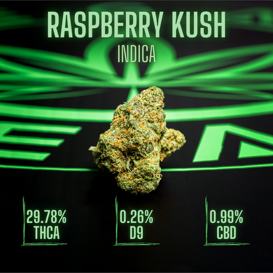 Legal Leaf Exotic THCA Flower: Raspberry Kush