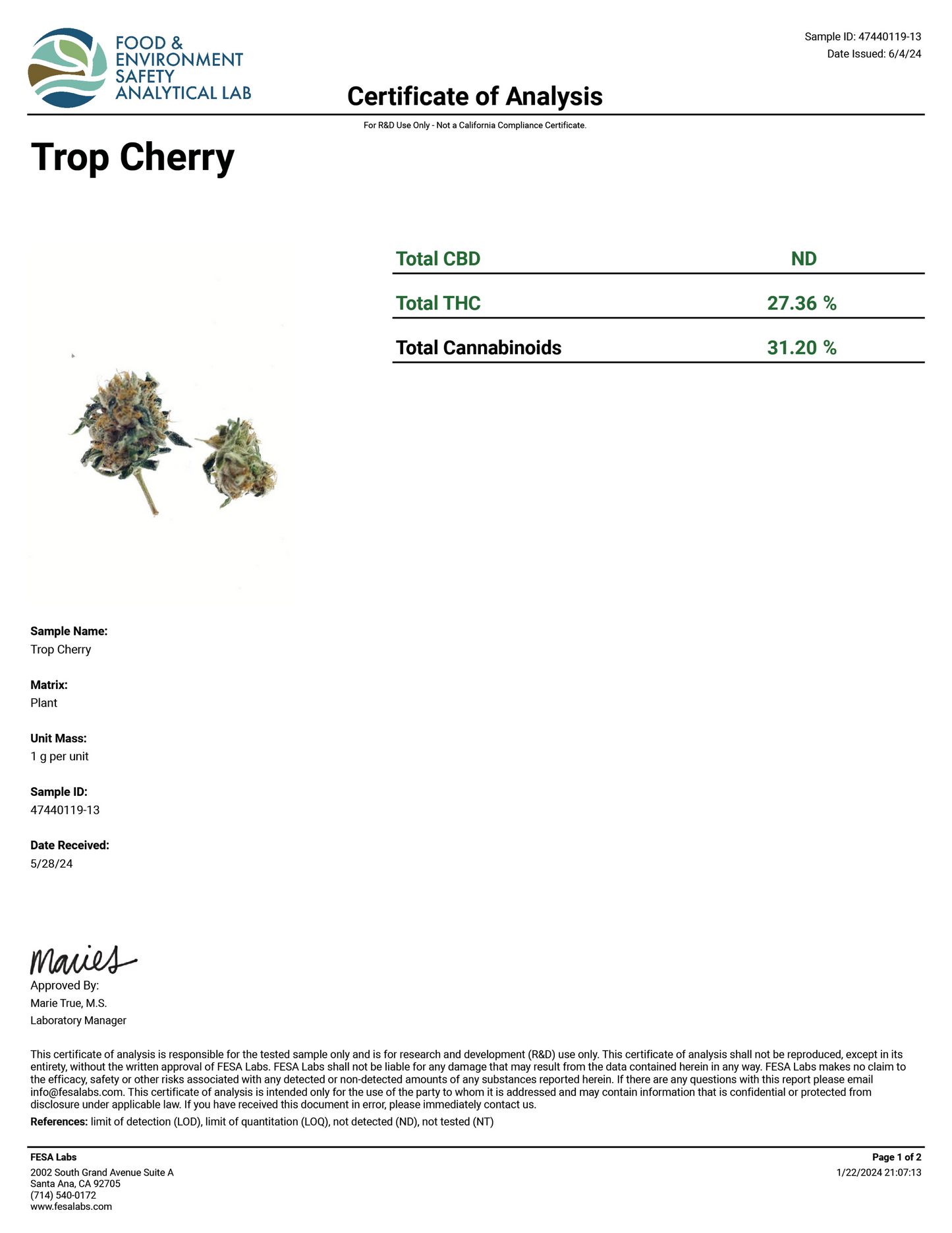 Legal Leaf Exotic THCA Flower: Trop Cherry