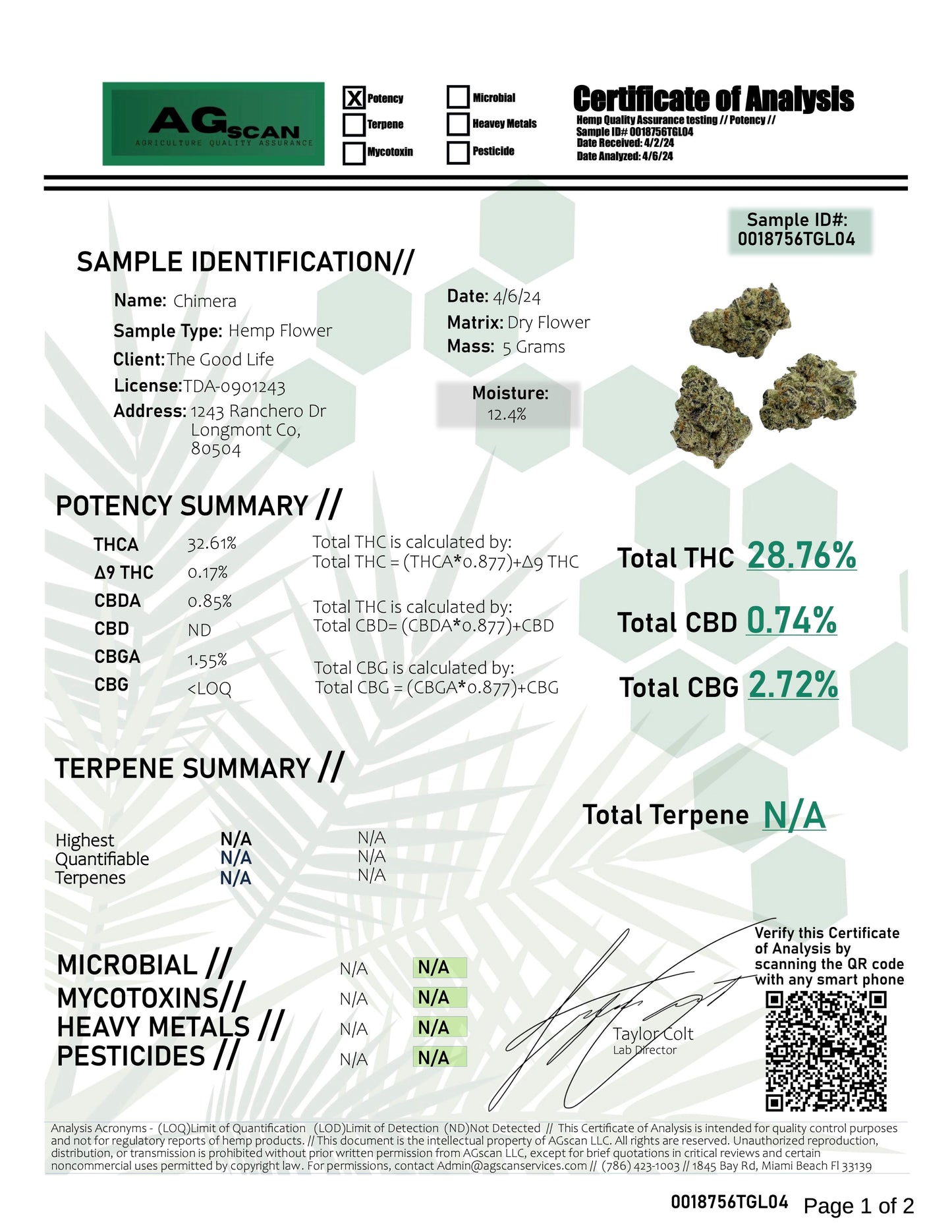 Legal Leaf Exotic THCA Flower: Chimera