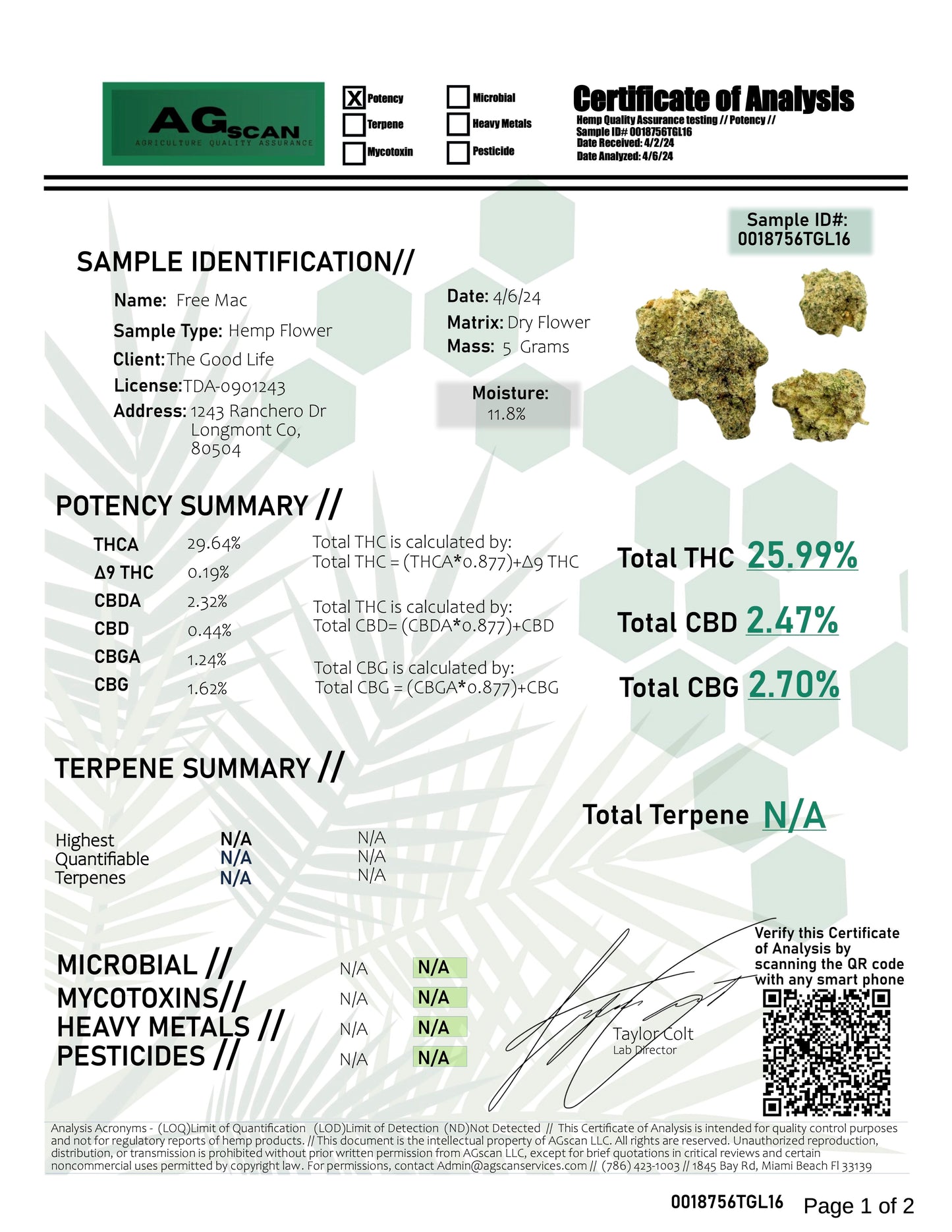 Legal Leaf Exotic THCA Flower: Free Mac